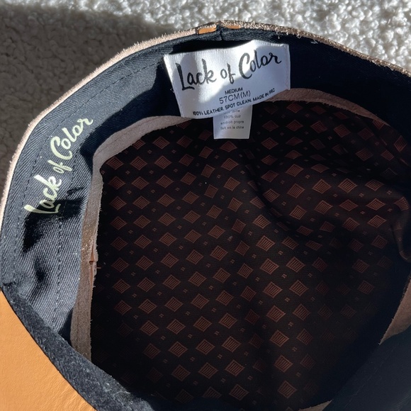 LACK OF COLOR 100% LEATHER CAP - Cognac main image 6